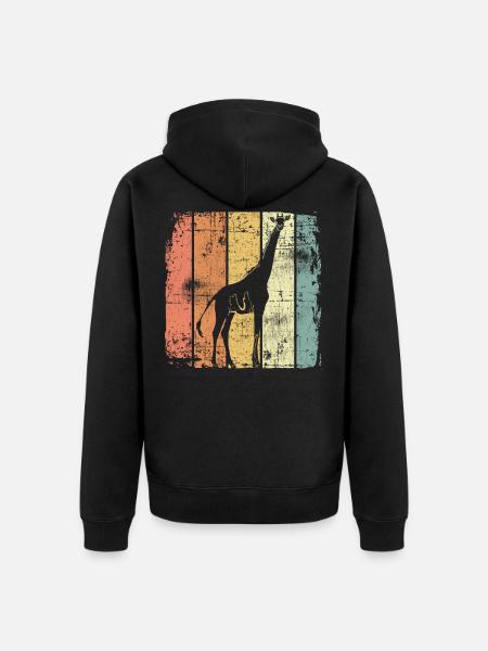 Girafe - Veste à capuche bio Premium Unisexe - noir