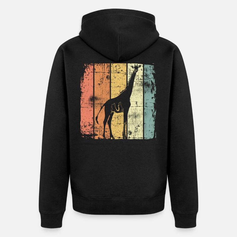 Girafe - Veste à capuche bio Premium Unisexe - noir