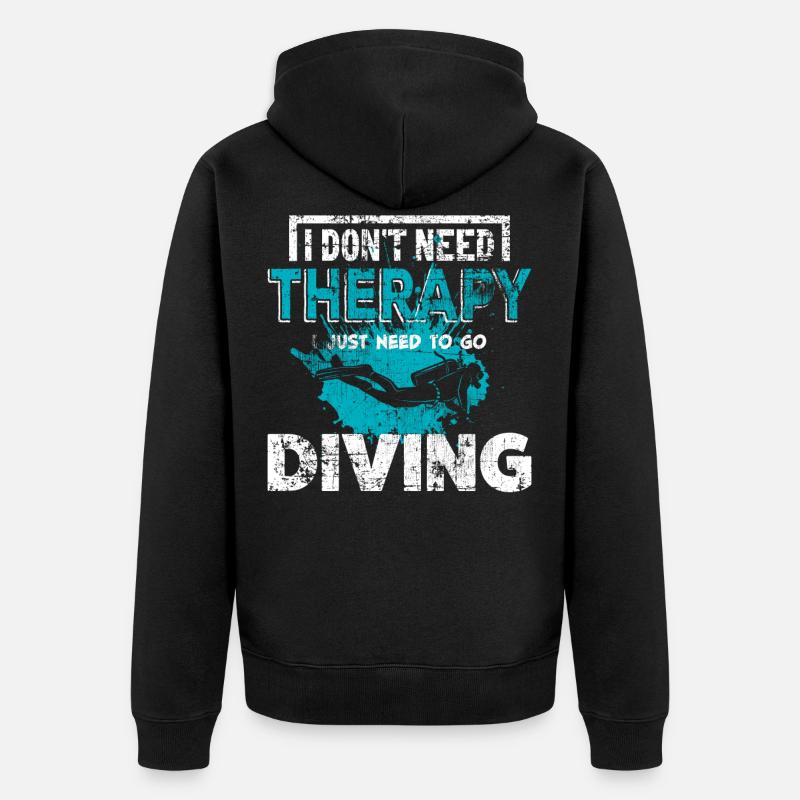 Plongeurs - Veste à capuche bio Premium Unisexe - noir