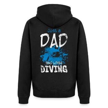 Plongeur Papa - Veste à capuche bio Premium Unisexe - noir - Dos - Nico (187cm)