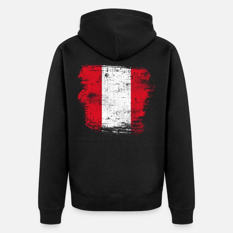 Pérou - Veste à capuche bio Premium Unisexe - noir