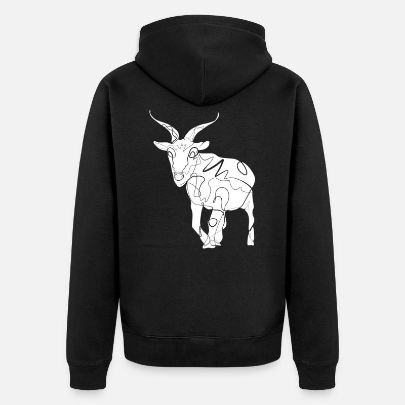 Chèvre - Veste à capuche bio Premium Unisexe - noir