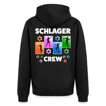 Schlager Gruppen - Unisex Premium Bio Zip Hoodie - Schwarz - Hinten - Nico (187cm)