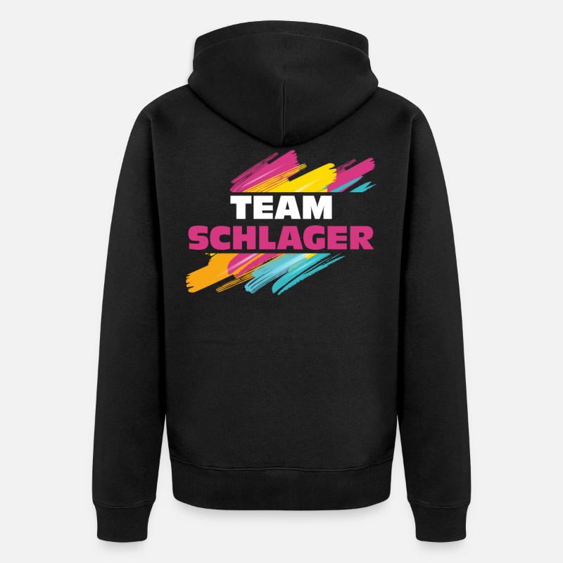 Schlager Gruppe - Unisex Premium Bio Zip Hoodie - Schwarz