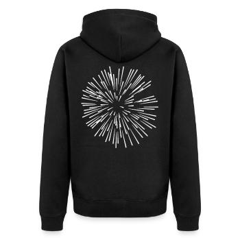 fireworks new year 1 - Unisex Premium Organic Zip Hoodie - black - Back - Nico (187cm)