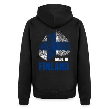 Finland Finland - Veste à capuche bio Premium Unisexe - noir - Dos - Nico (187cm)