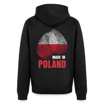 Pologne Pologne Polska - Veste à capuche bio Premium Unisexe - noir - Dos - Nico (187cm)