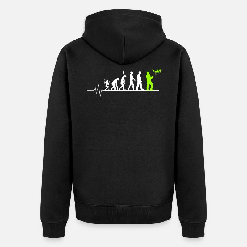 Drones cardiaques - Veste à capuche bio Premium Unisexe - noir