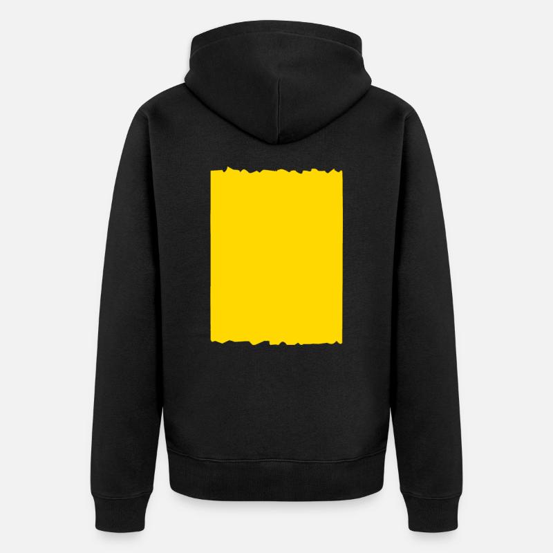 fond jaune - Veste à capuche bio Premium Unisexe - noir