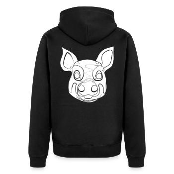 Porc - Veste à capuche bio Premium Unisexe - noir - Dos - Nico (187cm)