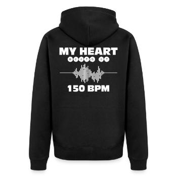 Techno - Veste à capuche bio Premium Unisexe - noir - Dos - Nico (187cm)