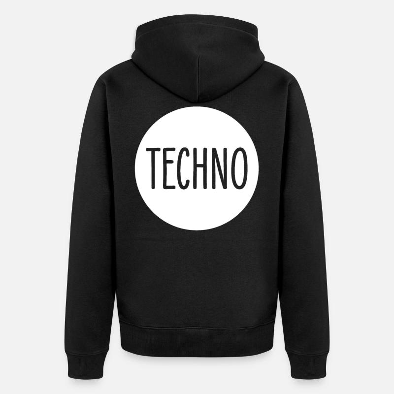 Techno - Veste à capuche bio Premium Unisexe - noir