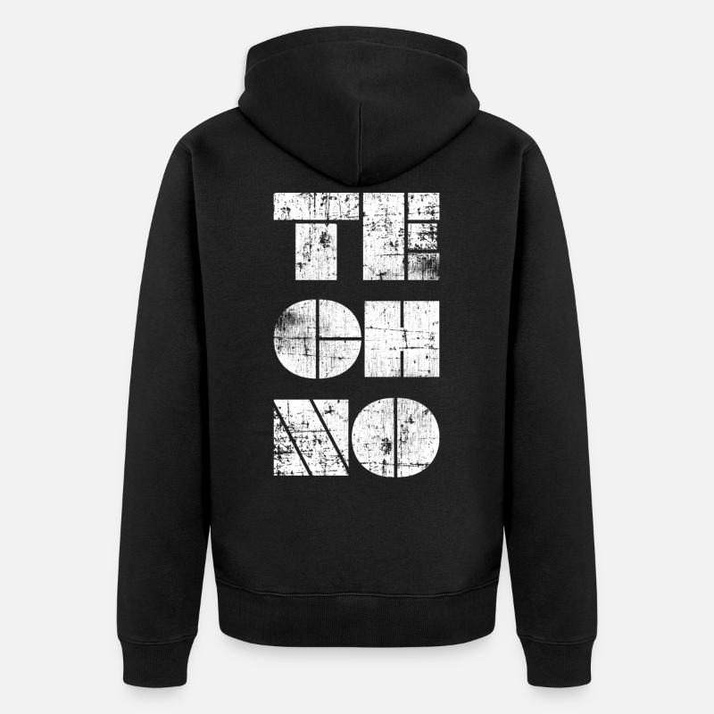 Techno - Veste à capuche bio Premium Unisexe - noir