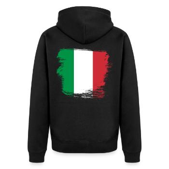 Italie Drapeau - Veste à capuche bio Premium Unisexe - noir - Dos - Nico (187cm)