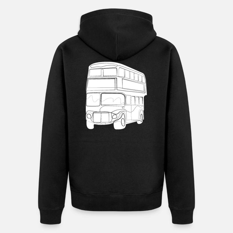London Bus - Veste à capuche bio Premium Unisexe - noir