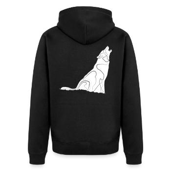Wolf - Veste à capuche bio Premium Unisexe - noir - Dos - Nico (187cm)