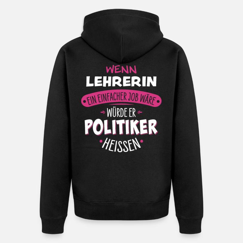 Enseignante - Veste à capuche bio Premium Unisexe - noir