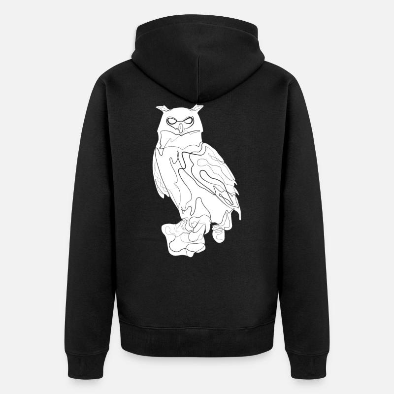 Uhu Hibou - Veste à capuche bio Premium Unisexe - noir