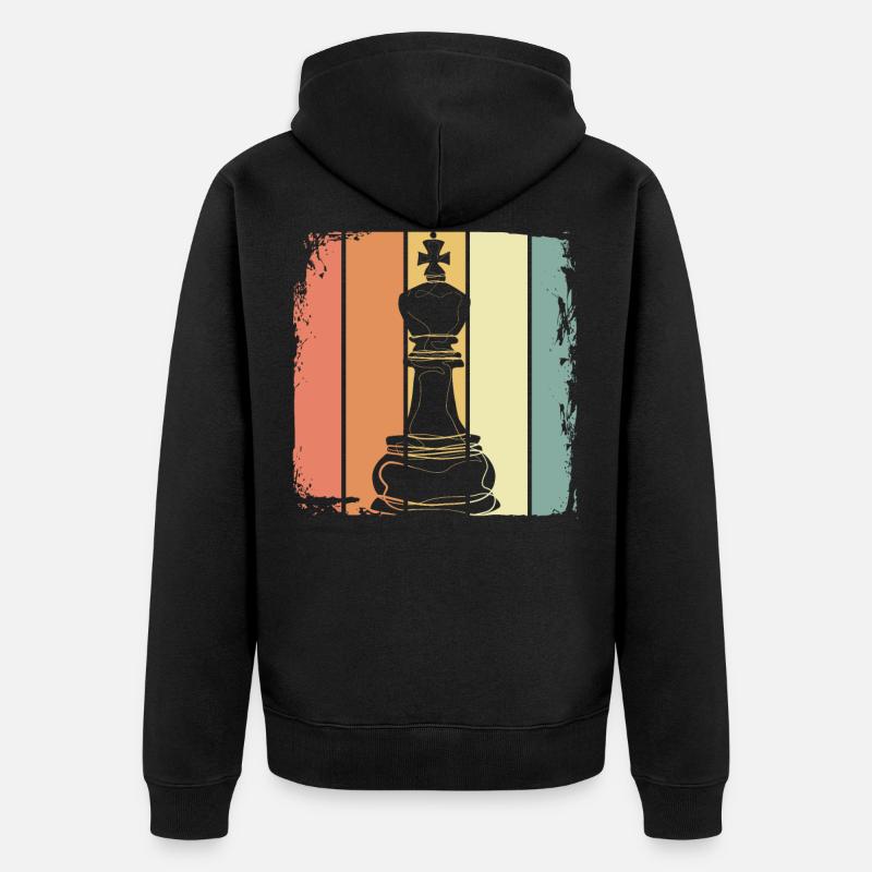 Échecs - Veste à capuche bio Premium Unisexe - noir