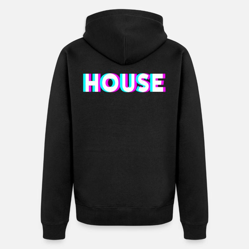 House - Veste à capuche bio Premium Unisexe - noir