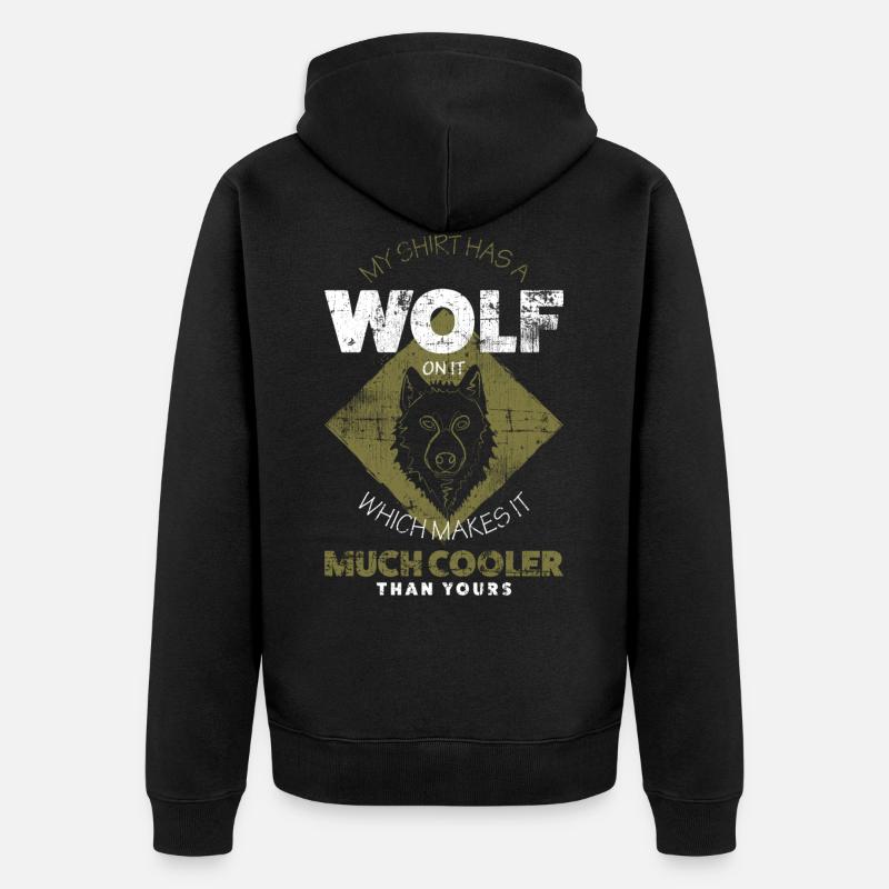 Wolf - Veste à capuche bio Premium Unisexe - noir