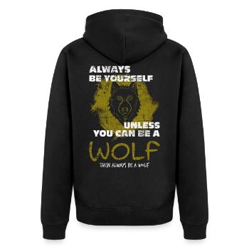 Wolf - Veste à capuche bio Premium Unisexe - noir - Dos - Nico (187cm)