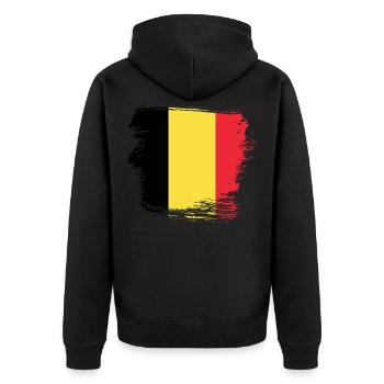 Belgique Drapeau - Veste à capuche bio Premium Unisexe - noir - Dos - Nico (187cm)