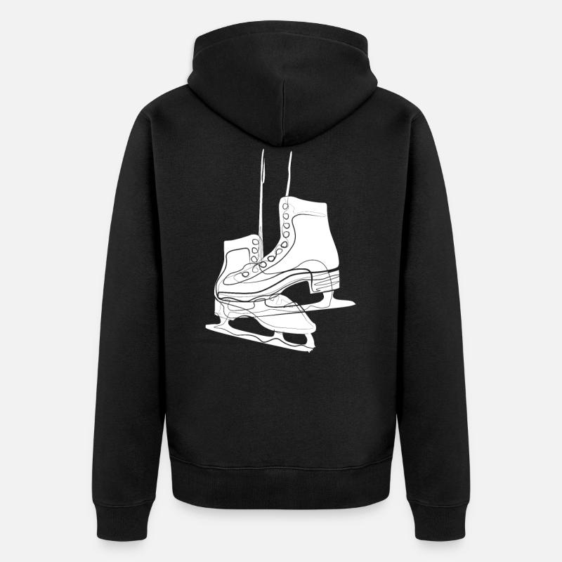 Patin à glace - Veste à capuche bio Premium Unisexe - noir
