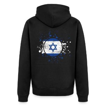 Israël - Veste à capuche bio Premium Unisexe - noir - Dos - Nico (187cm)