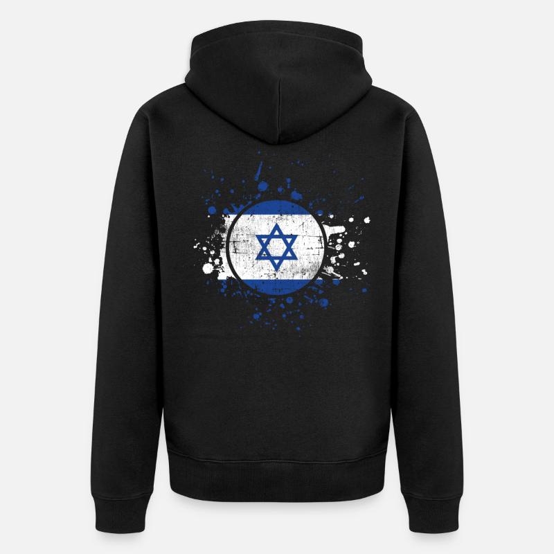 Israël - Veste à capuche bio Premium Unisexe - noir
