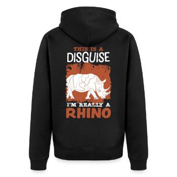 Rhinocéros - Veste à capuche bio Premium Unisexe - noir - Dos - Nico (187cm)