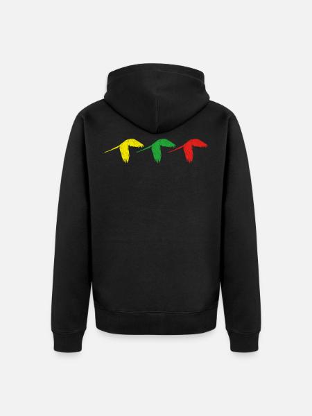 Papagei - Unisex Premium Bio Zip Hoodie - Schwarz