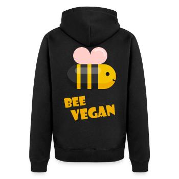 Vegan - Veste à capuche bio Premium Unisexe - noir - Dos - Nico (187cm)