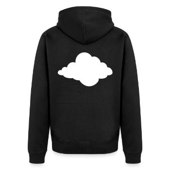 Wolke Wolken Himmel Geschenk - Unisex Premium Bio Zip Hoodie - Schwarz - Hinten - Nico (187cm)