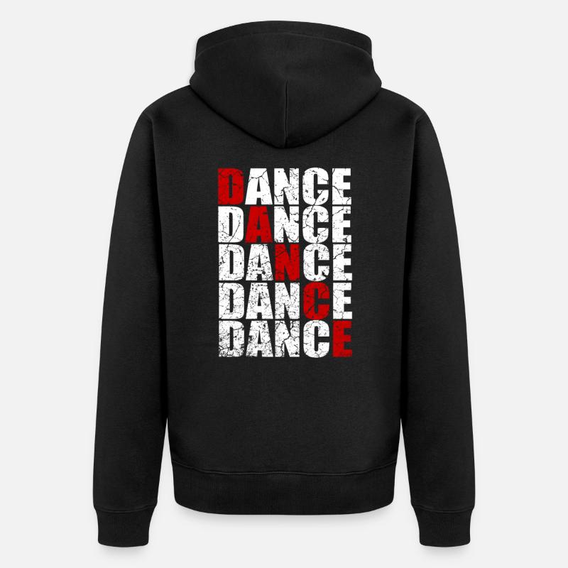 Danse Danseuse Danseuse musique - Veste à capuche bio Premium Unisexe - noir