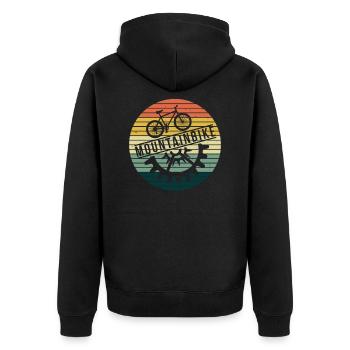 Mountain Bike Bicycle Sports Mountains Wheel Gift - Unisex Premium Organic Zip Hoodie - black - Back - Nico (187cm)