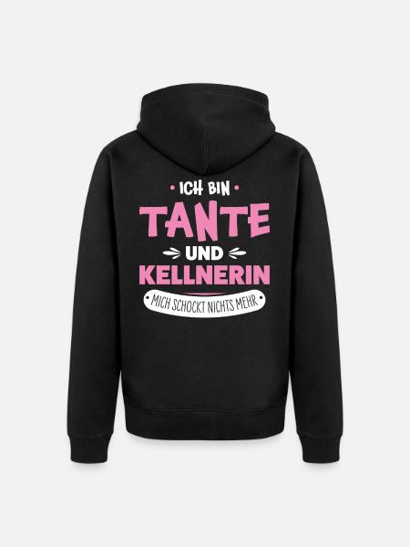 Kellnerin - Unisex Premium Bio Zip Hoodie - Schwarz