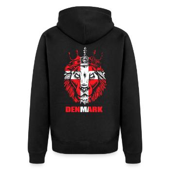 Drapeau Danemark - Veste à capuche bio Premium Unisexe - noir - Dos - Nico (187cm)