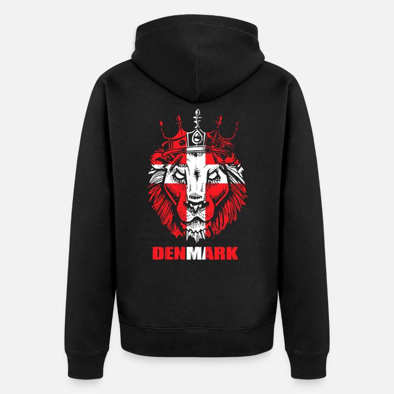 Drapeau Danemark - Veste à capuche bio Premium Unisexe - noir