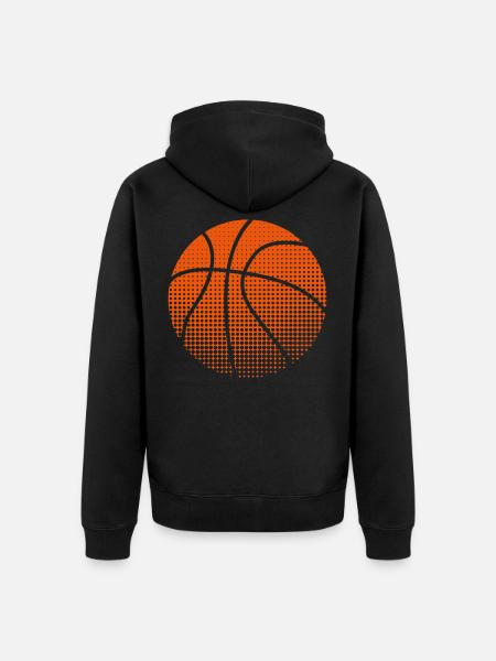 Basketball - Unisex Premium Organic Zip Hoodie - black