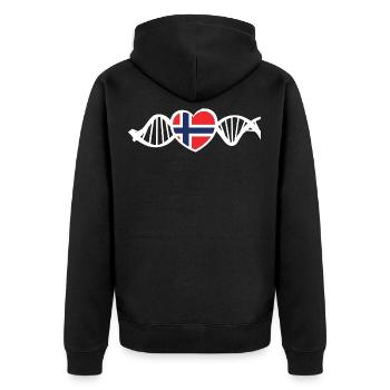 Norvège - Veste à capuche bio Premium Unisexe - noir - Dos - Nico (187cm)
