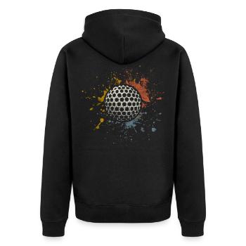 Gulf - Unisex Premium Organic Zip Hoodie - black - Back - Nico (187cm)