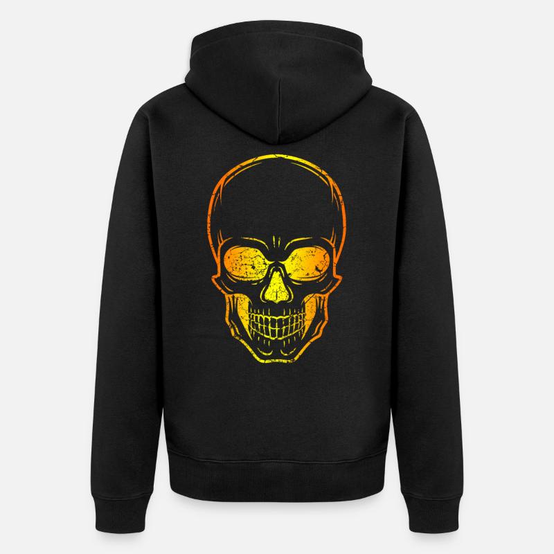 crâne - Veste à capuche bio Premium Unisexe - noir