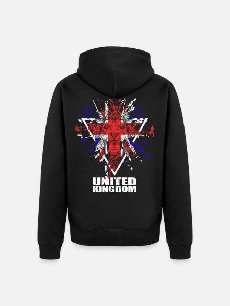 Royaume-Uni UK Union Jack - Veste à capuche bio Premium Unisexe - noir