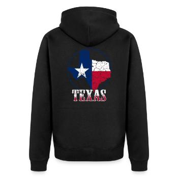 Texas - Veste à capuche bio Premium Unisexe - noir - Dos - Nico (187cm)