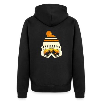 Snowboarding Snowboarder Skiing Skier Skiing - Unisex Premium Organic Zip Hoodie - black - Back - Nico (187cm)