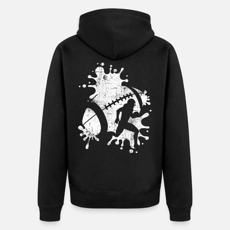 Rugby - Veste à capuche bio Premium Unisexe - noir