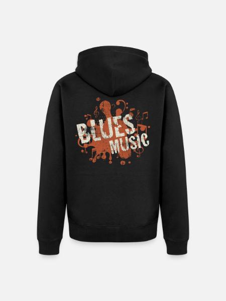Blues Music - Unisex Premium Organic Zip Hoodie - black