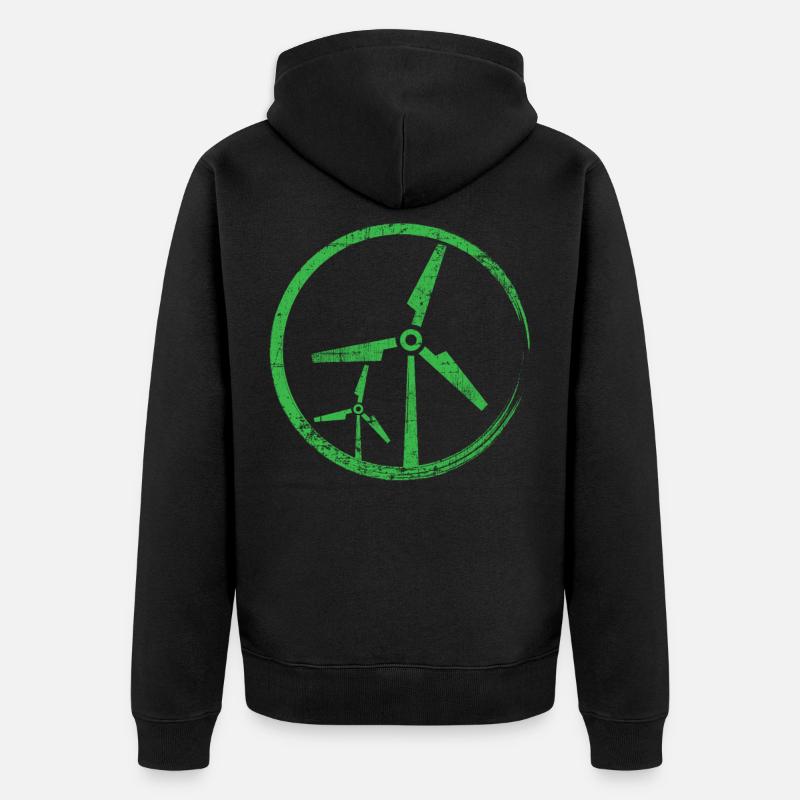 Éolien - Veste à capuche bio Premium Unisexe - noir