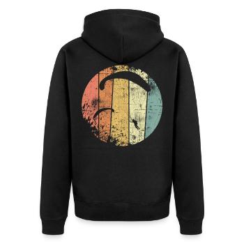 Paragliding - Unisex Premium Bio Zip Hoodie - Schwarz - Hinten - Nico (187cm)